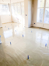 application chape fluide ciment annecy rénovation maison particulière
