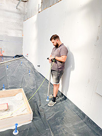 application chape fluide ciment annecy local commercial